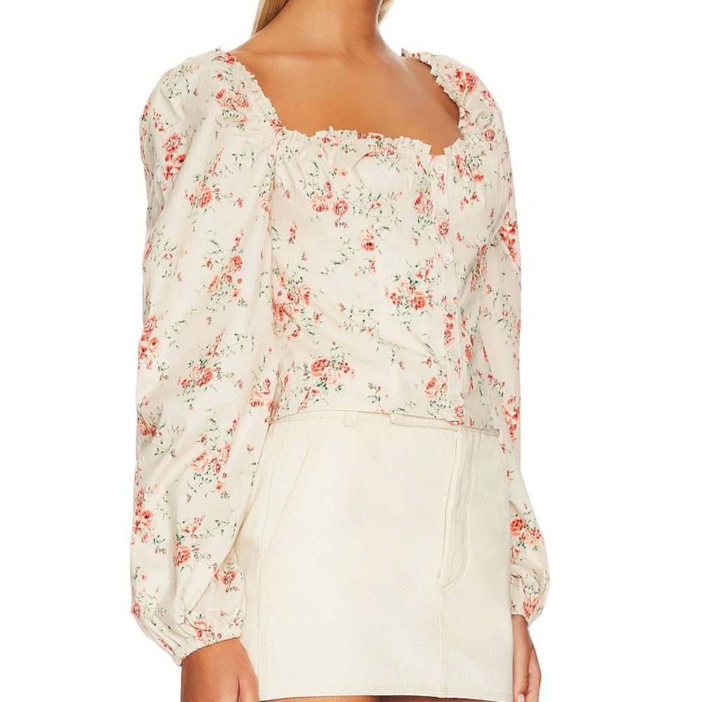 WeWoreWhat Ruched Cup Top in Almond Milk- EXCELLENT CONDITION